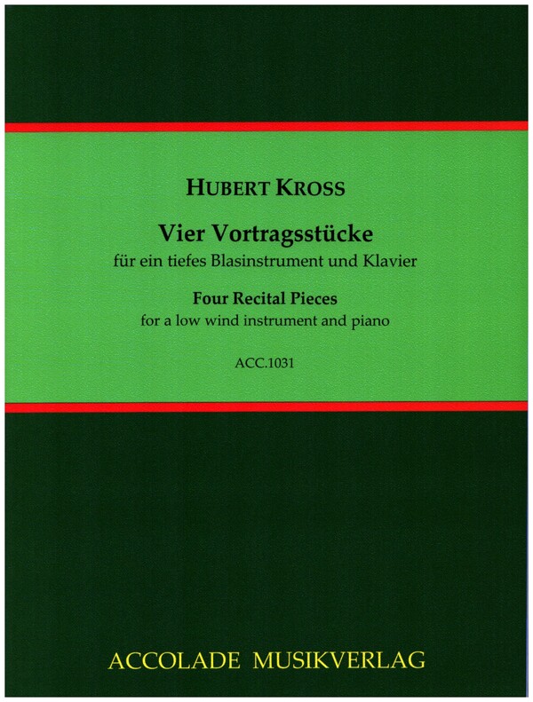 4 Vortragsstücke für ein  tiefes Blasinstrument und Klavier  (Posaune, Bariton, Fagott, Tuba)