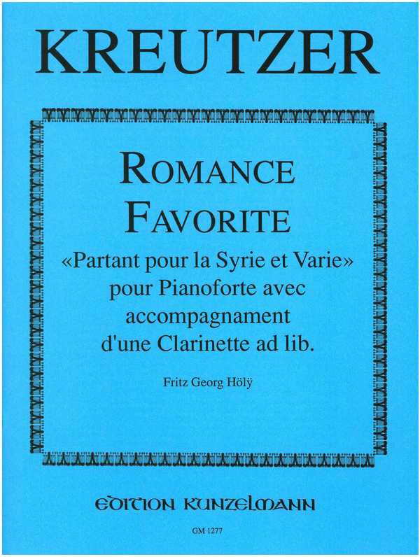 Romance favorite partant pour la syrie et varie  für Klavier mit Klarinette ad lib.  