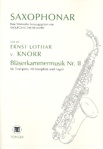 Bläserkammermusik Nr.2 für Trompete,  Altsaxophon und Fagott  Partitur+Stimmen