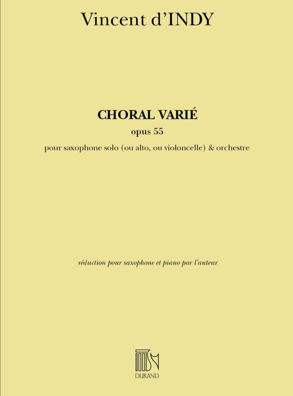 Choral varié pour saxophone et piano    