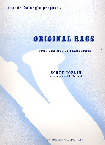 Original Rags pour quatuor de  saxophones  partition et parties