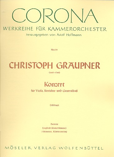 Konzert g-Moll  für Viola, Streicher und Bc  Partitur (= Klavierstimme)