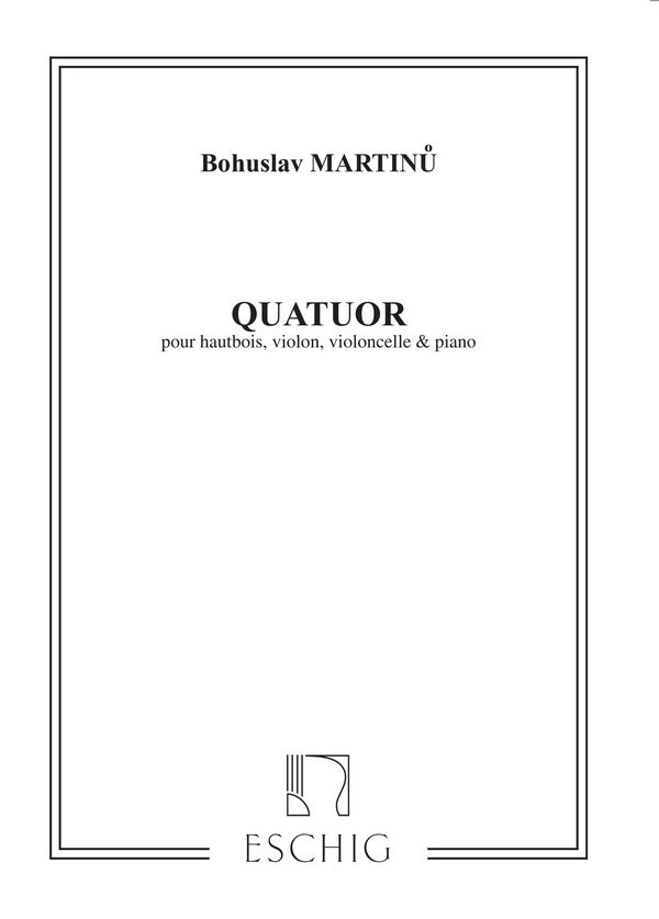 Quatuor pour hautbois, violon, violoncelle et piano&nbsp;&nbsp;&nbsp;&nbsp;parties