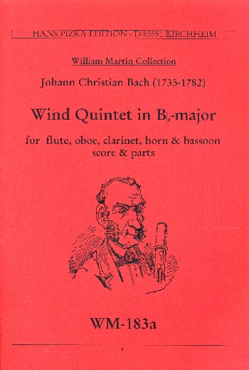 Quintett B-Dur  für Flöte, Oboe, Klarinette, Horn und Fagott  Partitur und Stimmen