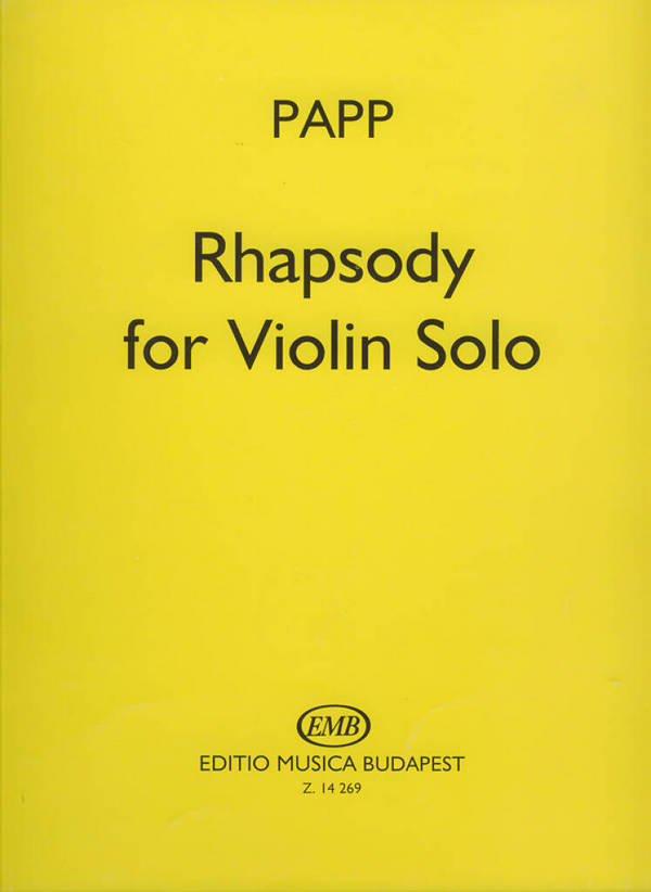 RHAPSODY  for violin solo  