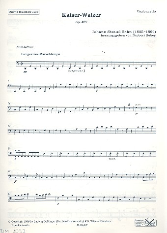 Kaiser-Walzer op.437&nbsp;&nbsp;für Orchester&nbsp;&nbsp;Violoncello