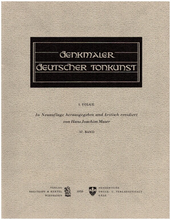 Denkmäler deutscher Tonkunst Folge 1 Band 57  24 Oden (Telemann) und  Sammlung neuer Oden und Lieder (Görner)