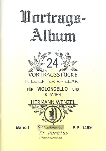 24 Vortragsstücke Band 1  für Violoncello und Klavier  leicht spielbar