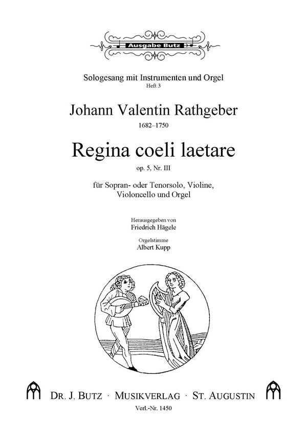 Regina coeli laetare op.5,3  für Sopran, Violine, Violoncello und Orgel  