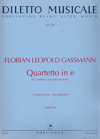 Streichquartett e-moll    Partitur