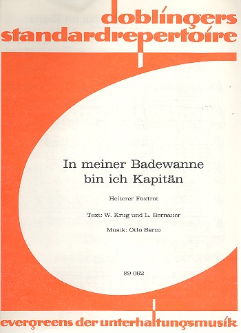 In meiner Badewanne bin ich&nbsp;&nbsp;Kapitän: Einzelausgabe&nbsp;&nbsp;für Gesang und Klavier