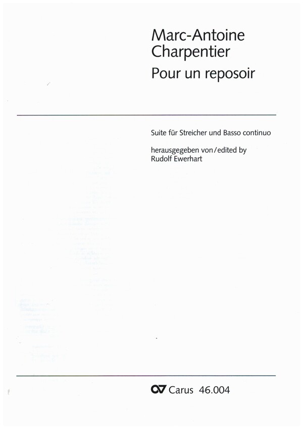 Pour un reposoir suite&nbsp;&nbsp;für Streicher und Bc&nbsp;&nbsp;Partitur