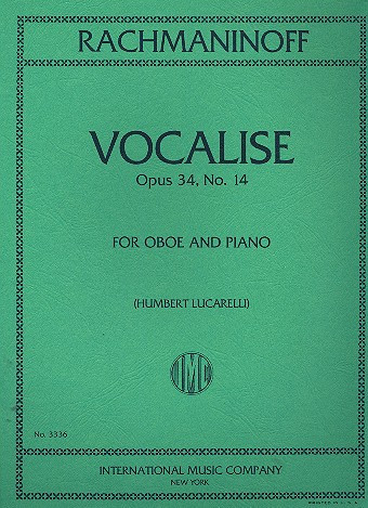 Vocalise op.34,14  for oboe and piano  
