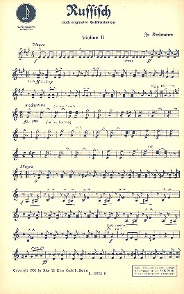 Russisch für Salonorchester  Orchesterergänzer  