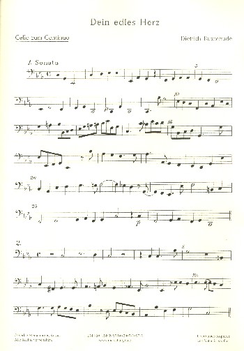 Dein edles Herz für Soli,&nbsp;&nbsp;Chor, Streicher und Bc&nbsp;&nbsp;Violoncello zum Continuo
