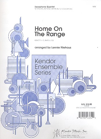 Home on the Range for&nbsp;&nbsp;4 saxophones (AATB)&nbsp;&nbsp;score and parts