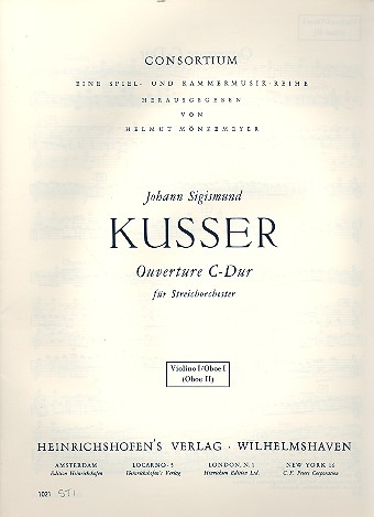 Ouvertüre C-Dur für Streichorchester&nbsp;&nbsp;Stimmen&nbsp;&nbsp;