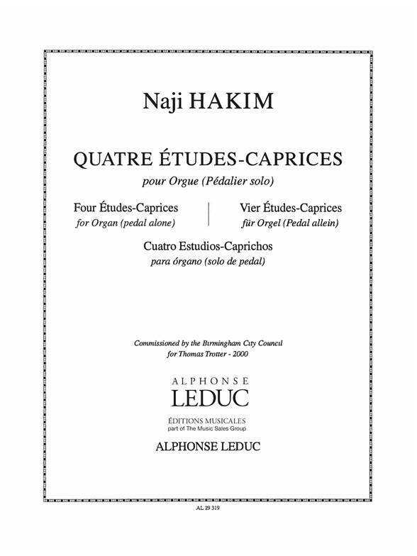 4 études-caprices pour orgue  (pedalier solo)  