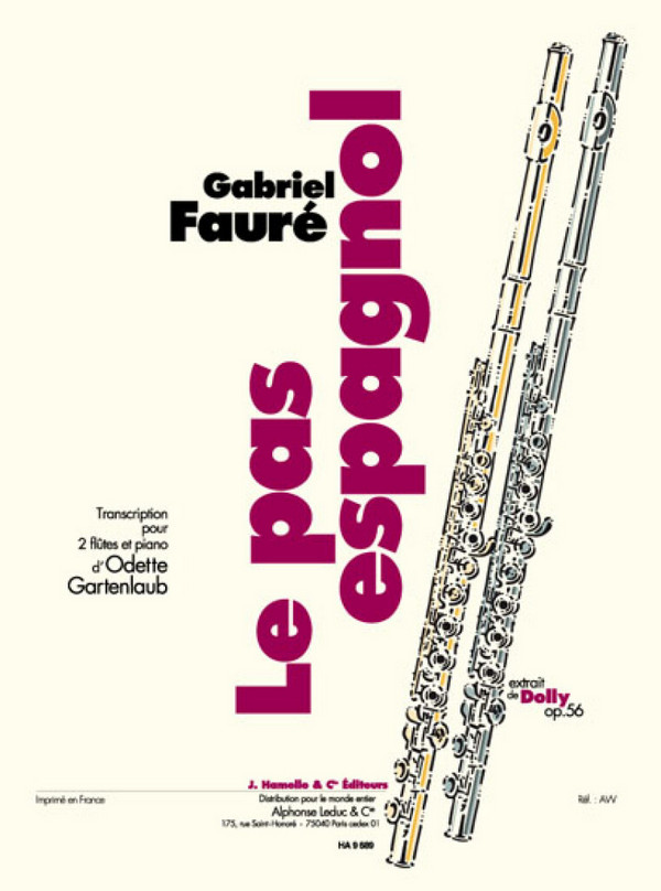 LE PAS ESPAGNOL OP.56 POUR 2 FLUTES&nbsp;&nbsp;ET PIANO&nbsp;&nbsp;GARTENLAUB, O., ARR.