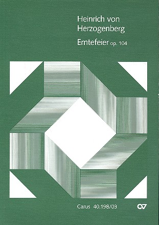 Erntefeier op.104   für Soli, Chor und Orchester  Klavierauszug (dt)