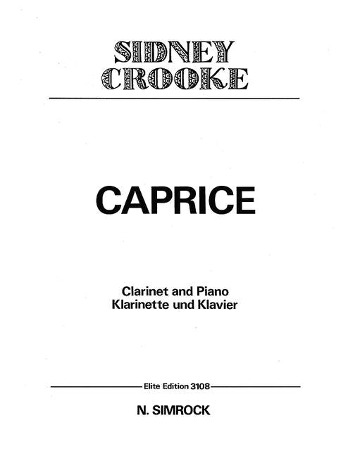 Caprice&nbsp;&nbsp;für Klarinette und Klavier&nbsp;&nbsp;