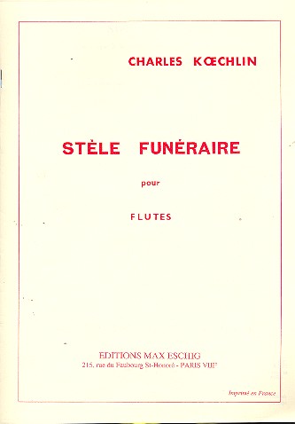 Stele funeraire pour 3 flutes 1 artiste&nbsp;&nbsp;&nbsp;&nbsp;