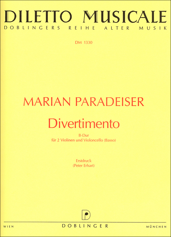 Divertimento für 2 Violinen&nbsp;&nbsp;und Violoncello&nbsp;&nbsp;Partitur und Stimmen