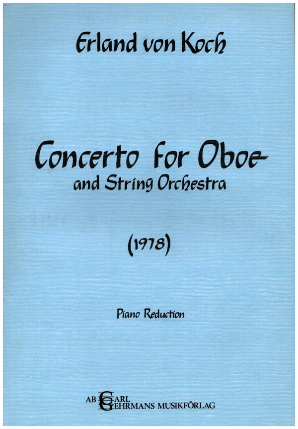 Concerto  for oboe and string orchestra  oboe and piano