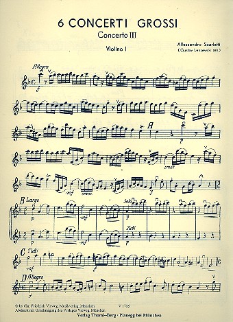 Concerto grosso F-Dur Nr.3  für Streichorchester  Stimmensatz (3-3-2-2-1)