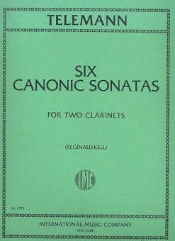 6 canonic Sonatas&nbsp;&nbsp;for 2 clarinets&nbsp;&nbsp;