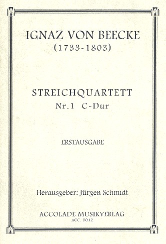 Streichquartett C-Dur Nr.1  Partitur und Stimmen  