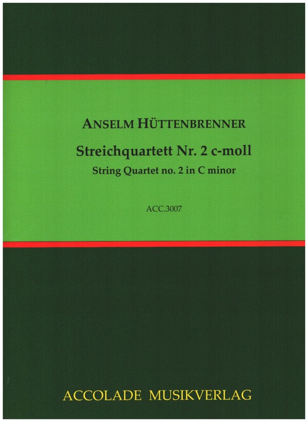 Streichquartett Nr.2 c-moll&nbsp;&nbsp;für 2 Violinen, Viola und Violoncello&nbsp;&nbsp;Partitur und Stimmen