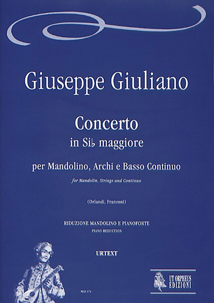 CONCERTO SIB MAGGIORE PER MANDOLINO  ARCHI E BC PER MANDOLINO E PIANO-  FORTE