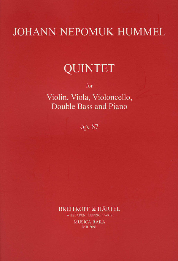 Quintett Es-Dur op.87  für Violine, Viola, Violoncello, Kontrabass und Klavier  