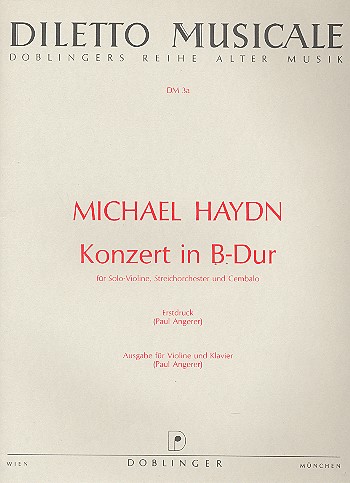 Konzert B-Dur für Violine, Streicher und Cembalo  für Violine und Klavier  