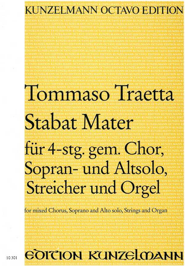 Stabat Mater&nbsp;&nbsp;für Chor, Streicher und Orgel&nbsp;&nbsp;Partitur
