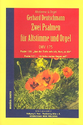 2 Psalmen DWV175  für Alt und Orgel  
