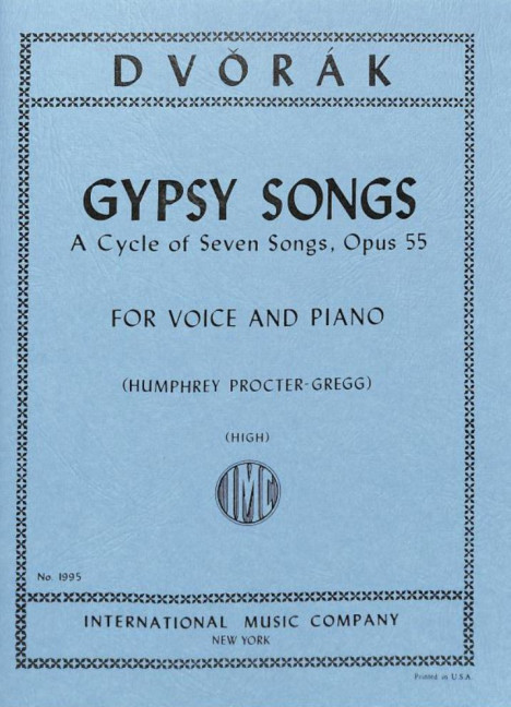 Gypsy Songs op.55 - A cycle of 7 songs  for high voice and piano  