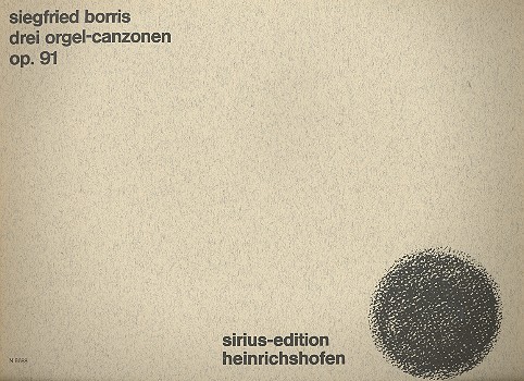 3 Canzonen op.91  für Orgel  