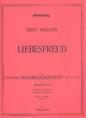 Liebesfreud für Blechbläser-  quintett  Partitur und Stimmen