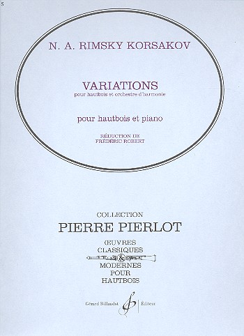 Variations&nbsp;&nbsp;pour hautbois et orchestre d'harmonie&nbsp;&nbsp;pour hautbois et piano