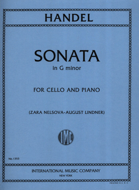 Sonata g minor&nbsp;&nbsp;for violoncello and piano&nbsp;&nbsp;