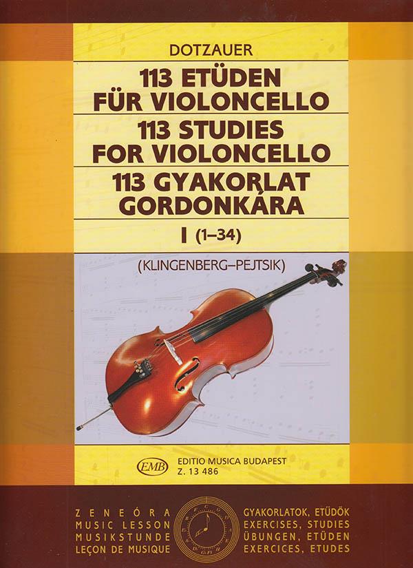 113 Etüden Band 1 (Nr.1-34)  für Violoncello  