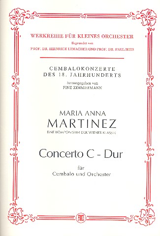 Konzert C-Dur für  Cembalo und Orchester  Partitur