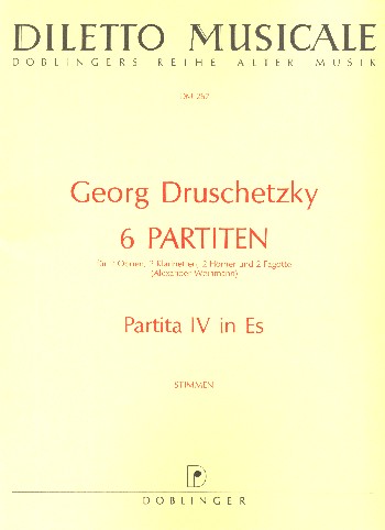 Partita Es-Dur Nr.4 für 2 Oboen,  2 Klarinetten, 2 Hörner und 2 Fagotte  Stimmen