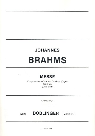 Messe für gem Chor und Bc (Orgel)&nbsp;&nbsp;Chorpartitur&nbsp;&nbsp;