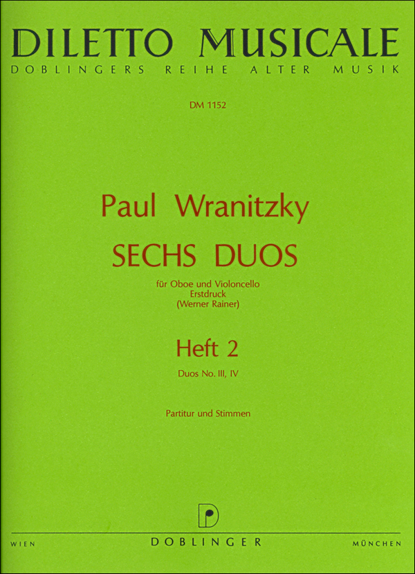 6 Duos Band 2 (Nr.3-4)  für Oboe und Violoncello  Partitur und Stimmen