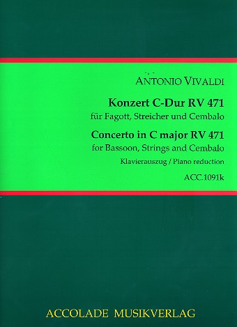 Konzert C-Dur RV471 &nbsp;&nbsp;für Fagott, Streicher und Bc &nbsp;&nbsp;Klavierauszug