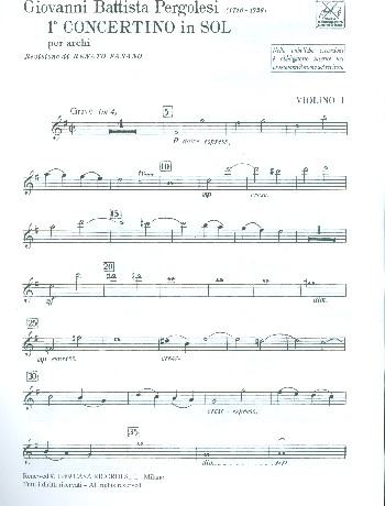 Concertino G-Dur für Streicher  Set ((2-2-2-2)-1-1-1)  