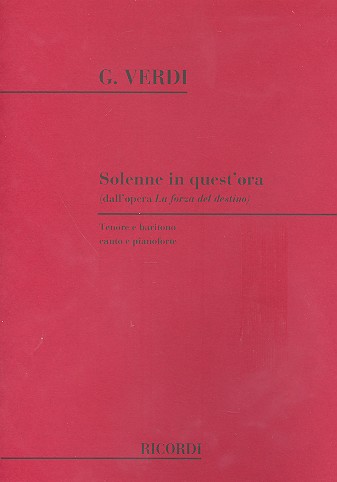 Solenne in quest'ora&nbsp;&nbsp;per canto e pianoforte&nbsp;&nbsp;